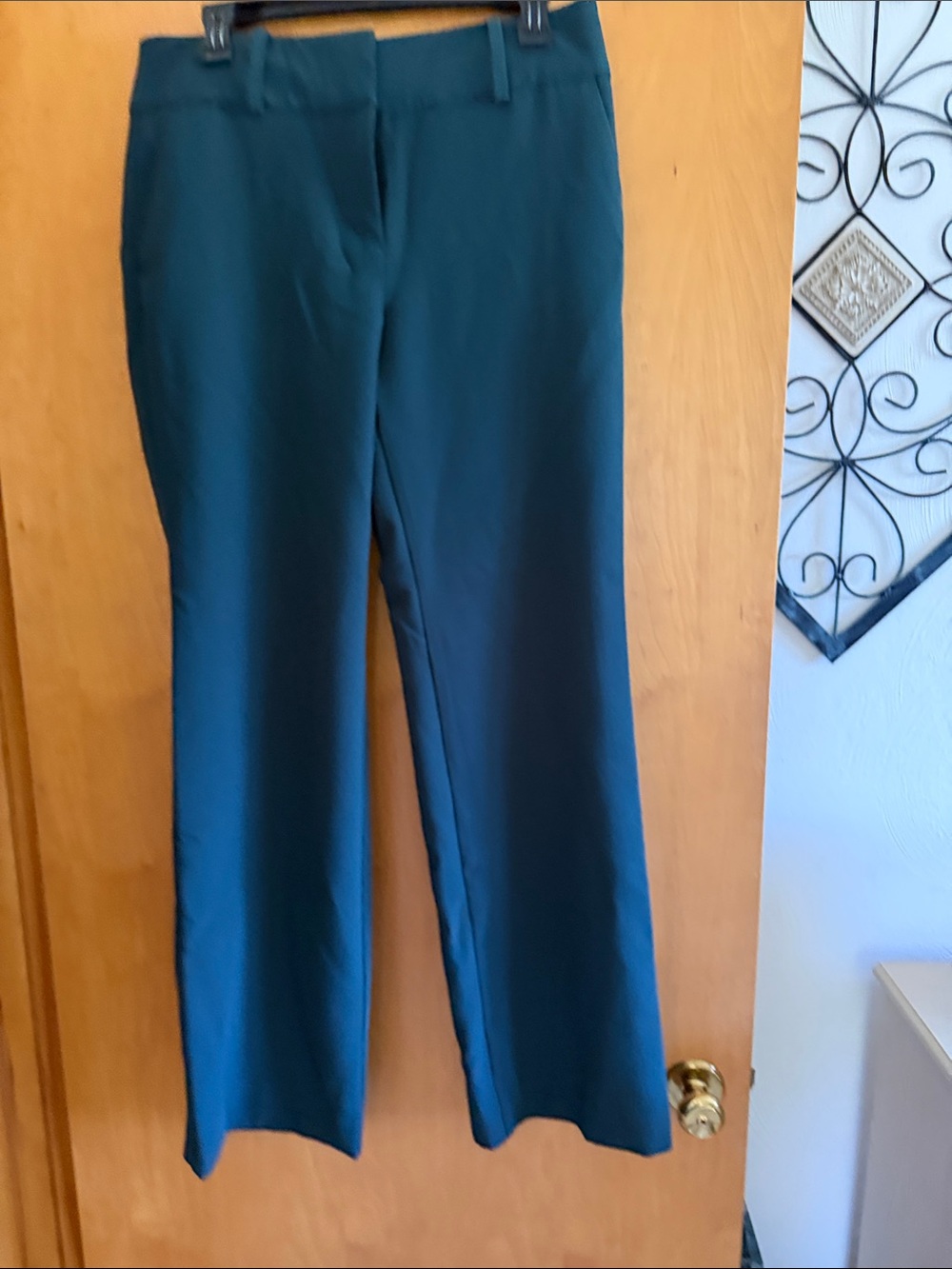 Ann Taylor factory Women's Teal Straight-Leg Dress Pants